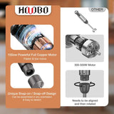 7-in-1 Immersion Hand Blender – 12 Speed Stick Blender with 304 Stainless Steel Blades, Chopper, Beaker & Whisk Attachments