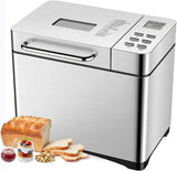 2.2 LB Large Automatic Bread Machine – Professional Bread Maker with Non-stick Ceramic Pan & LCD Touch Panel