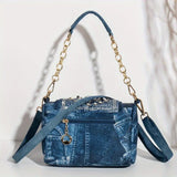Ladies Fashionable Diamond Shoulder Bag – Elegant Handbag with Gold Hardware Accessory 👜✨