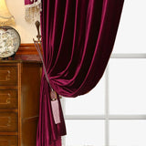 2-Panel Thickened Flannelette Luxury Curtains – Jubilant Rose Red for Bedroom, Living Room & Wedding Room (Blackout)