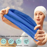 Solid Color Waterproof Swimming Cap for Men & Women – Long Hair Friendly Swim Hat 🏊‍♂️