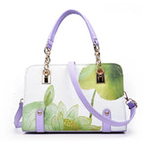 Women’s PU Leather Floral Tote Bag – Fashion Shoulder & Crossbody Handbag with Zipper Closure and Adjustable Strap for Daily Use & Gifts