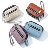 Women’s Genuine Leather Short Wallet – Large-Capacity Cowhide Purse, Female Clutch Handbag & Coin Holder