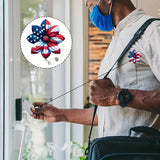 🇺🇸 4th of July Flower Badge Holder – Patriotic Retractable Badge Reel with Acrylic Design & Alligator Clip for ID Cards