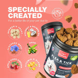 Dog Flea & Tick Treatment Chews – Natural Soft Chews for Flea & Tick Prevention, Immune Support & Year-Round Protection