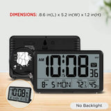 Automatic Digital Wall Clock – Battery Operated Table & Wall Clock with Temperature, Humidity & Date Display