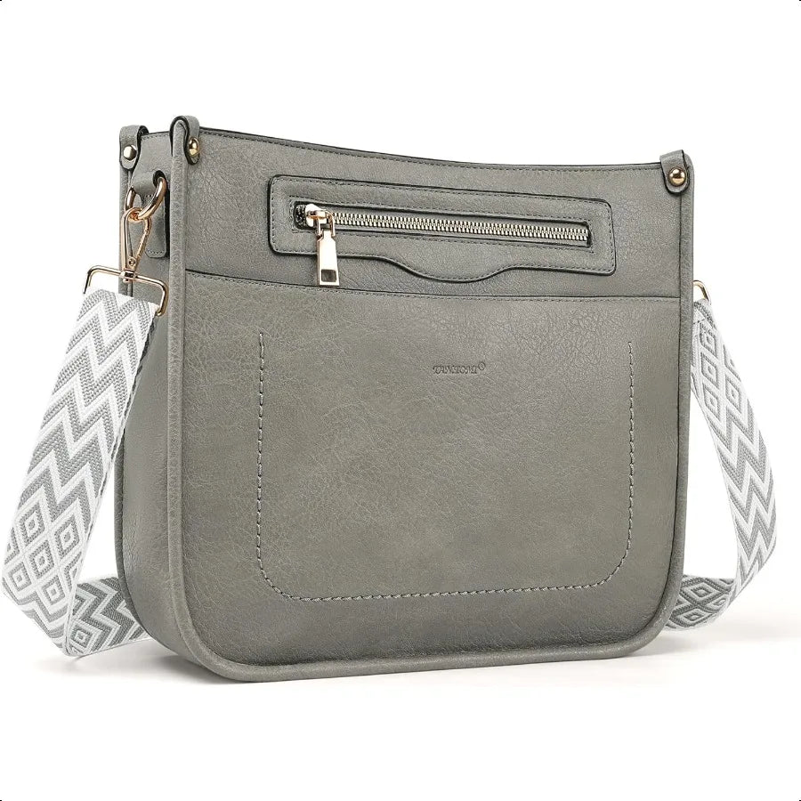 Women’s Hobo Crossbody Bag – 7-Pocket Shoulder Purse with Adjustable Guitar Strap | Modern Chic Handbag for Everyday Elegance