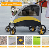 Premium Dog Stroller Pram – 4-Wheel Foldable Pet Jogger Wagon for Small, Medium & Large Dogs with Travel-Ready Design