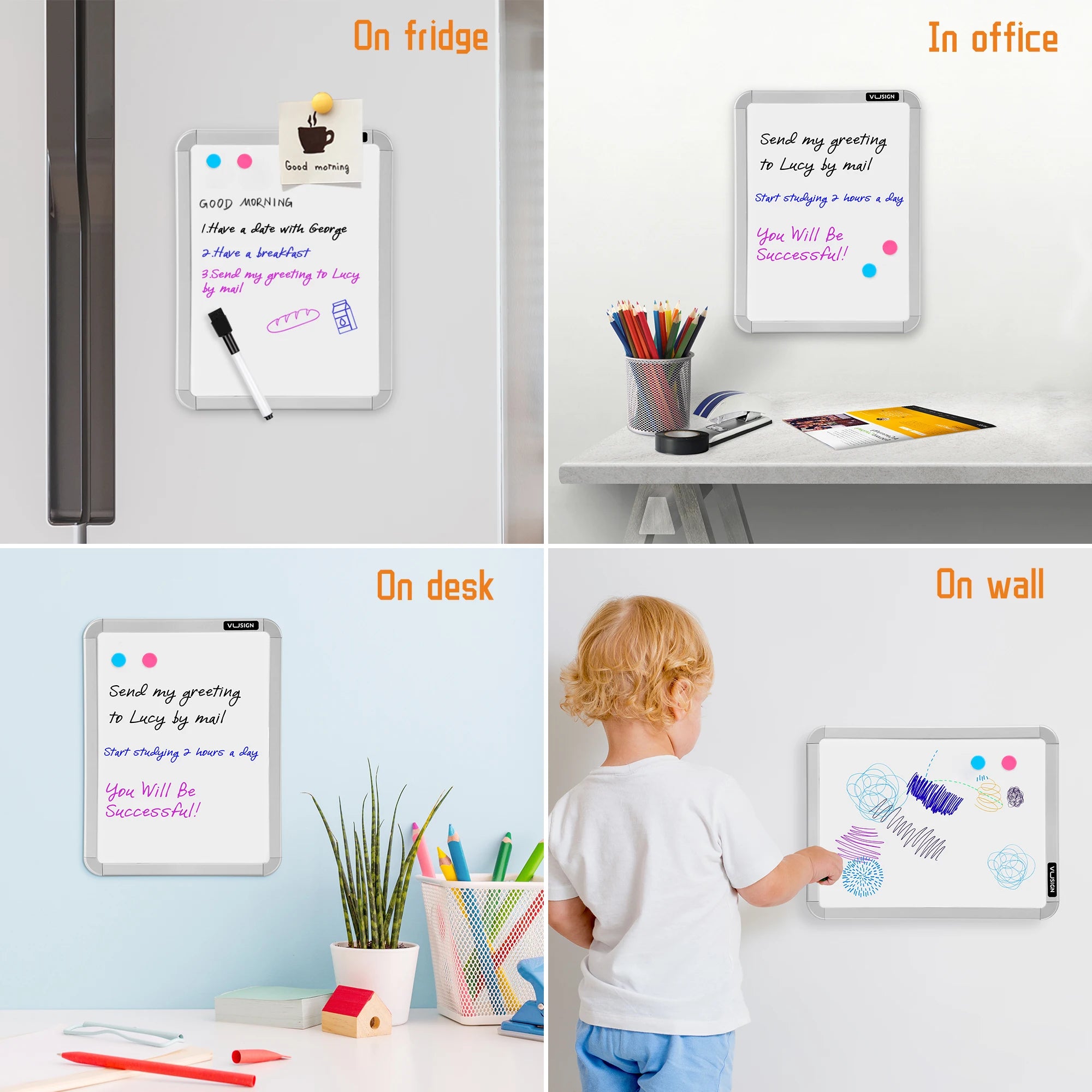 2-Pack 8.5×11 Portable Whiteboards – Reusable Dry Erase Boards for Home, Office & Classroom 🧲🖊️
