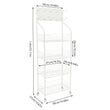 4-Tier Display Snack Rack – Wire Metal Retail Store Accessory Display with Hooks