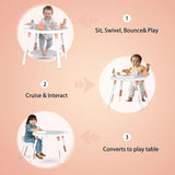 3-in-1 Baby Activity Center – Detachable Toys, 360° Rotating Seat & Developmental Entertainment Station for Toddlers