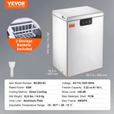 Vevor Chest Freezer – 3,88 cu ft (110 L) Kompakt Derin Dondurucu, 2 Sepetli Taşınabilir Dondurucu ❄️🧊