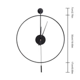 Modern Hollow Design Wall Clock – Silent Quartz Metal Clock with Durable Iron Frame for Home or Office Décor