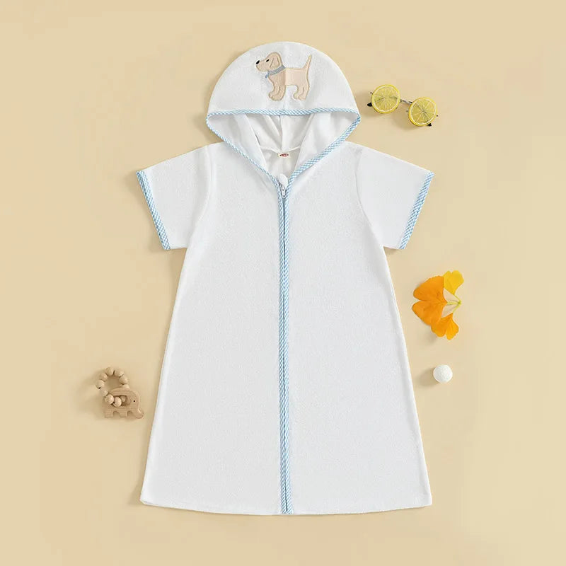 Children’s Hooded Beach Towel – Soft Embroidered Swim Cover-Up for Toddlers, Boys & Girls | Quick-Dry Bathrobe for Pool & Beach