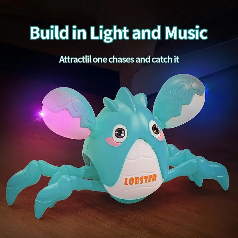 Crawling Lobster Toy – Light-Up Musical Sensory Toy for Tummy Time, Walking & Dancing Interactive Gift for Boys & Girls