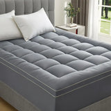 “Extra Thick Mattress Topper for Back Pain – Quilted Pillow-Top Mattress Cover with Deep Elastic Pocket”