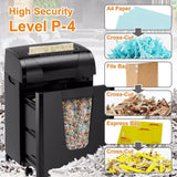 18-Sheet P-4 Cross-Cut Shredder – High-Security, Large Bin, Auto Anti-Jam for Home & Office