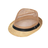 Men’s Classic Straw Panama Hat – Wide Brim Lightweight Sun Hat with Breathable Design for Summer & Beach Vacations