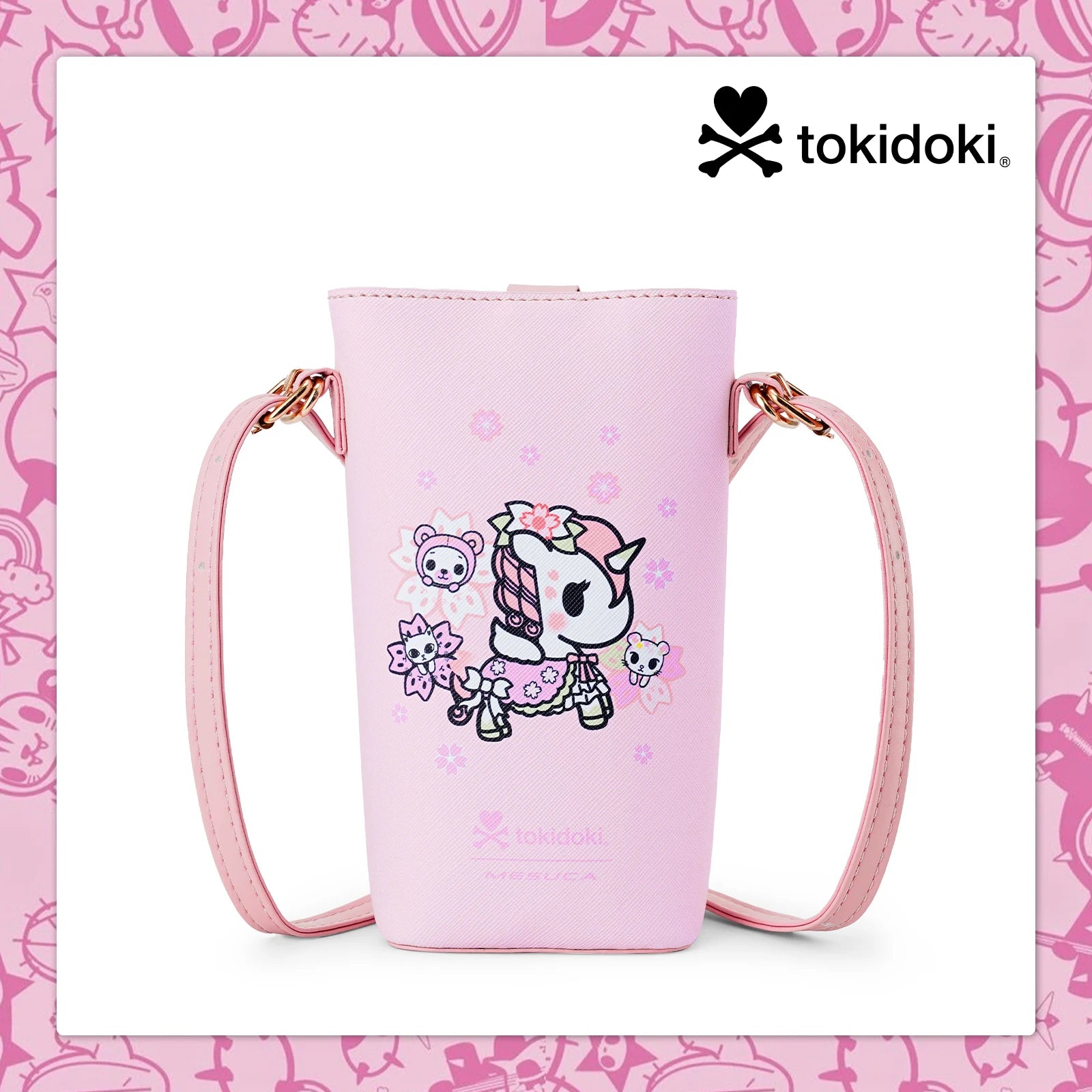 Cute Printed Crossbody Phone Bag with Card-Holder – Adjustable Strap Women’s Mini Purse