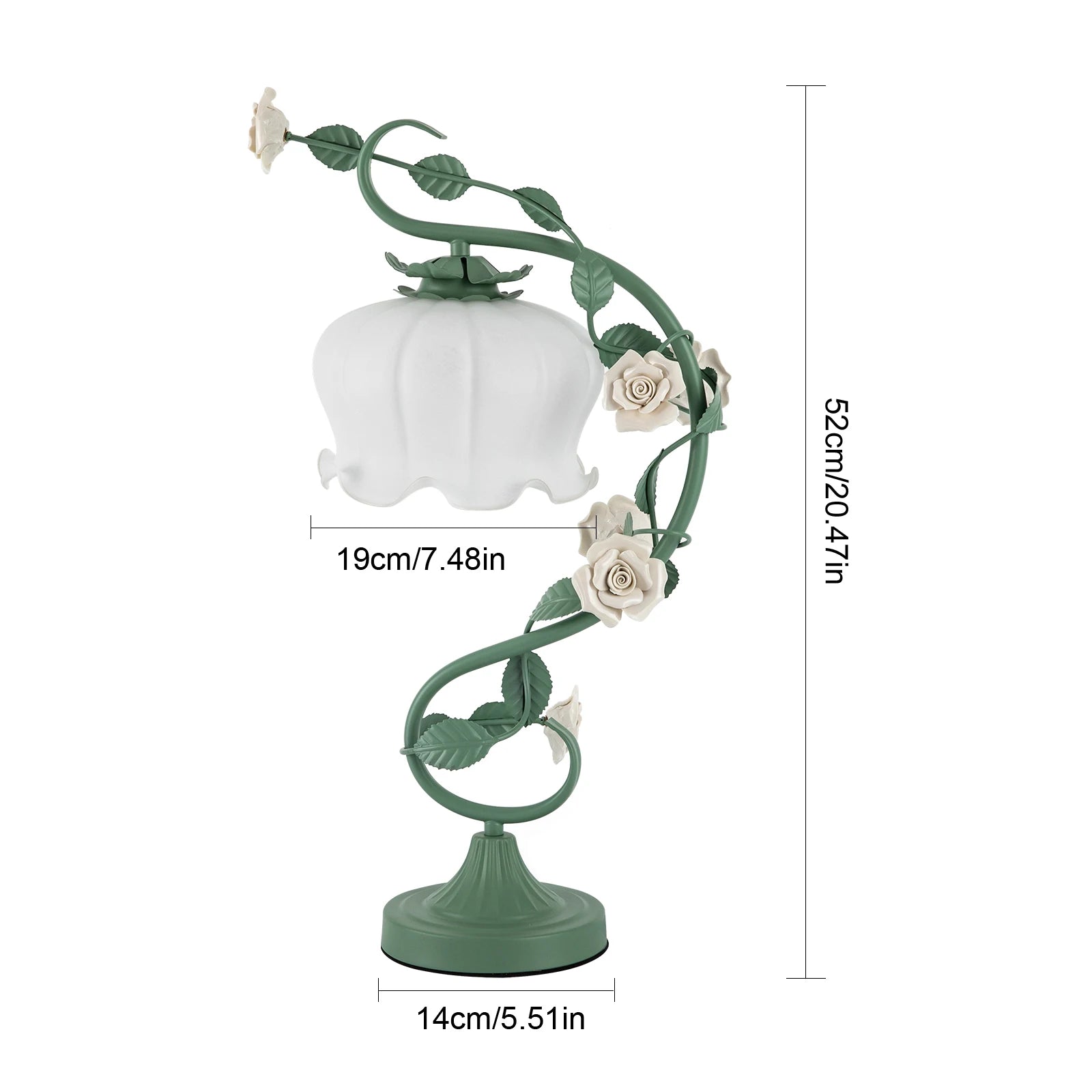 🌸 Modern Bedside Flower Glass Table Lamp – Stained Glass Reading Lamp for Nightstand & Desk with Switch Control