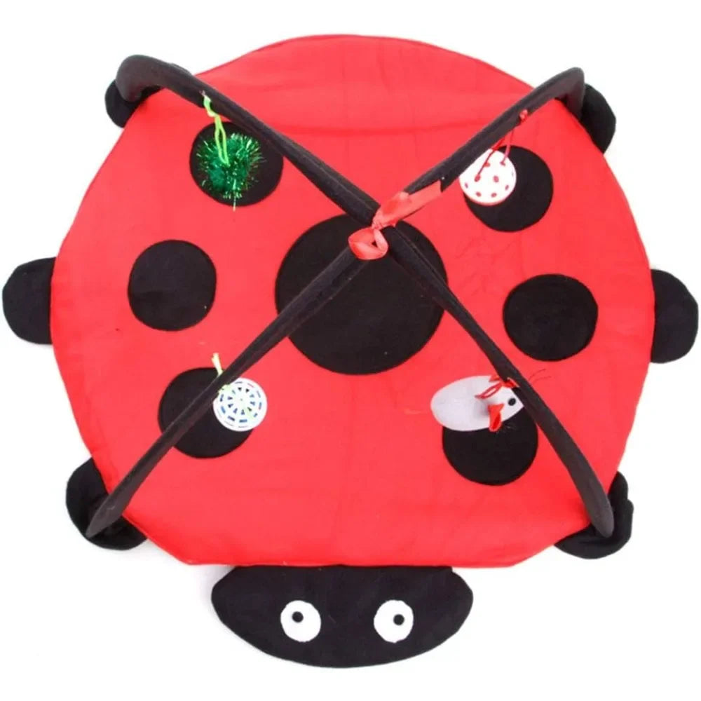 Cat Tent Activity Center – Indoor Cat Bed Tent with Hanging Toys & Balls, Play Mat for Kittens & Cats to Exercise & Relax