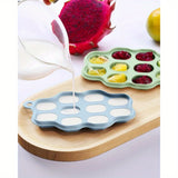 Baby Food Freezer Tray with Lid – 2 Pack Silicone Fruit & Breastmilk Storage Trays, Teether Popsicle Molds for Infants