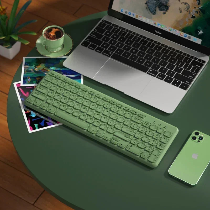 2.4G Wireless Gaming Keyboard and Mouse Combo – Portable Mini Keyboard with Silent Keys & Optical Mouse Kit for Laptop & PC
