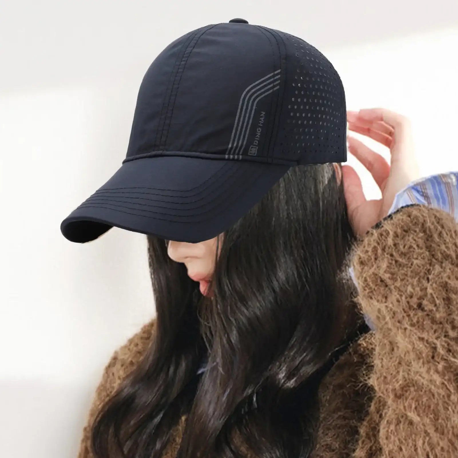 Fashion Solid Baseball Cap for Men – Breathable Mesh Sports Casual Visor Hat, Quick-Dry Summer Hollow-Out Hip-Hop Style