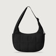 Women’s Quilted Nylon Puffer Crescent Shoulder Bag – Adjustable Strap Crossbody Style