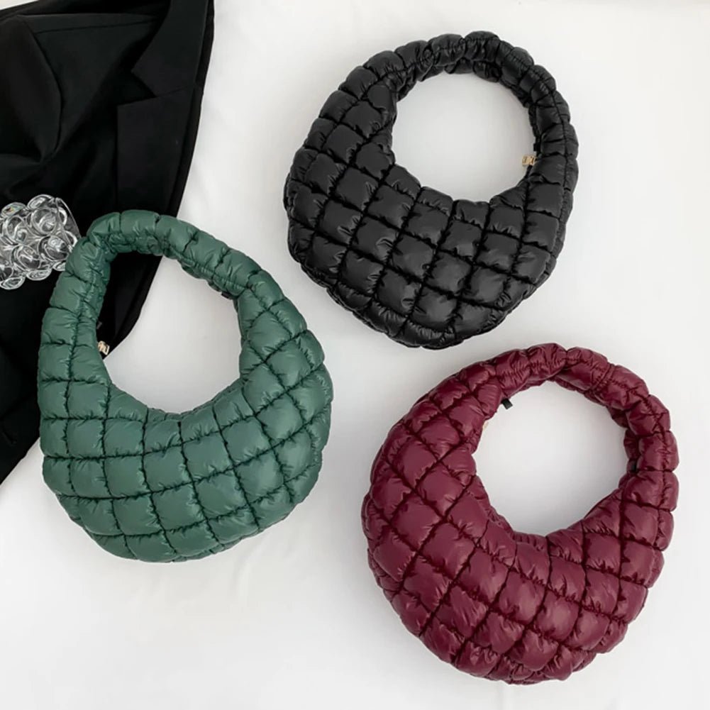 Women’s Soft Satchel Bag 👜 – Versatile Cloud Pleated Quilted Tote & Lightweight Clutch for Stylish Everyday Use