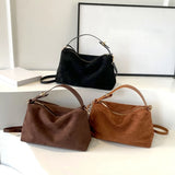 Women’s Suede Crossbody Hobo Bag – Adjustable Strap Satchel with Inner Pocket & Zipper Clutch for Work & Travel 👜✨
