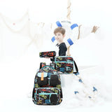 3-Piece School Backpack Set for Boys – Aesthetic Kids Backpack Set for Elementary Students Ages 8–10