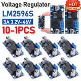 LM2596 DC-DC Step-Down Power Supply Module – Adjustable Voltage Regulator 3A Output for Arduino, 24V/12V/5V/3V Electronics Projects (1–10PCS)