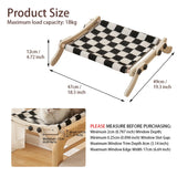 Cat Hammock Dual-Use Bed – Adjustable Window & Radiator Hammock for Indoor Cats, Wooden Frame Holds up to 18KG