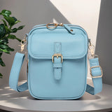 Unisex Vintage PU Leather Crossbody Bag – Anti-Theft Small Messenger Shoulder Satchel for Men & Women, Durable & Stylish