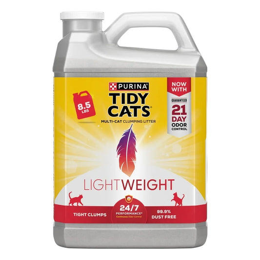 Lightweight Clumping Cat Litter 8.5LB Jug – Low Dust, 24/7 Ammonia & Odor Control, Easy Scoop with Fresh Linen Scent