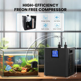 79 Gallon Aquarium Chiller – 1/3 HP Water Cooling System with Pump & Pipe, 110V Hydroponics Chiller for Fish, Coral, Shrimp & Axolotl Tanks