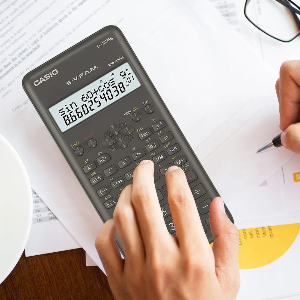 Scientific Calculator – Dual Power Multifunction Handheld Calculator for School, Office & Exams 🔢