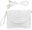 Women’s Woven Straw Envelope Clutch – Summer Beach Handbag & Casual Boho Purse for Vacations and Daily Use