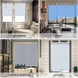 Portable Blackout Roller Blinds – Retractable Cordless Window Shades with Suction Cups & Sticky Hooks | Light-Blocking Curtains for Home & Travel