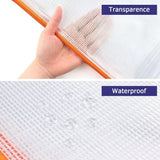 10PCS Mesh Zipper Pouch Set – Waterproof Plastic Document Bags for Travel, Office & Home Organization