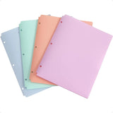 Pastel Colored Plastic Folders with Pockets – Heavy Duty 3-Ring 4-Pack for Documents 📁🌈