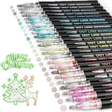 Metallic Double Line Pens Set (12 / 24 / 36 Colors) – Decorative Outline Pens for Scrapbooking & Card Writing