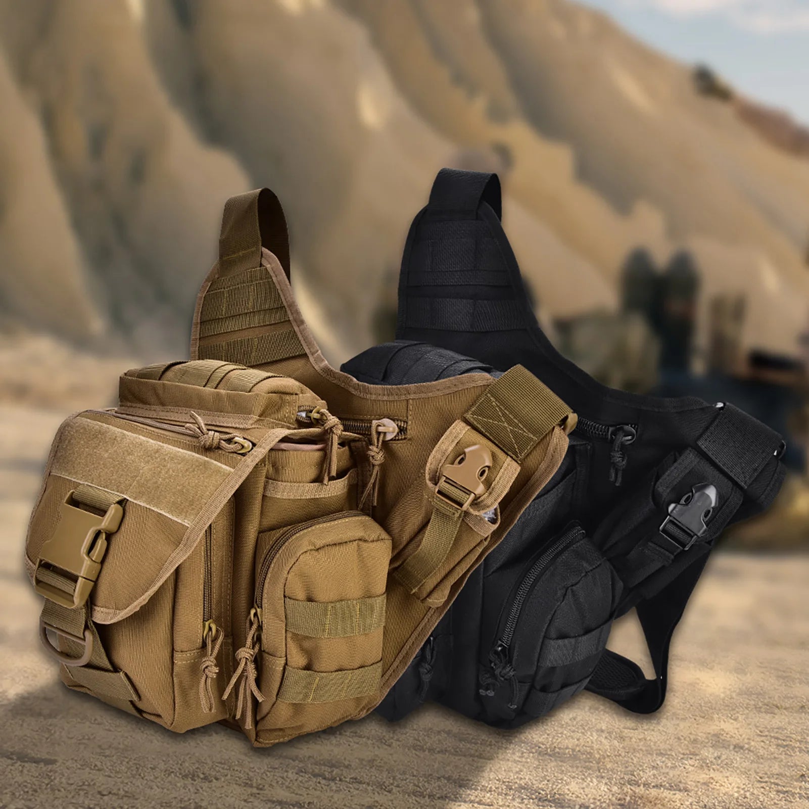 Men’s Durable Military Chest Shoulder Bag — Tactical Crossbody Pack for Hiking, Travel & Outdoor Gear