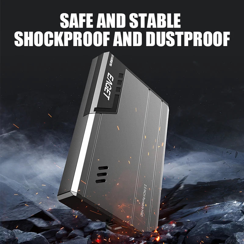 Eaget 2.5″ Portable External Hard Drive – 500GB/1TB USB 3.0 HDD for Desktop, Laptop, Mac, Gaming Consoles & PS5
