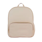 Tan Customizable Nylon Backpack – Spacious Travel & School Everyday Bag