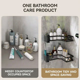 5-Piece No-Drill Shower Caddy & Shelf Set – Rustproof Stainless Bathroom Organizer