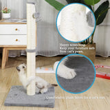 Tall Cat Scratching Post – Premium Sisal Vertical Scratcher with Dangling Ball Toy for Indoor Cats & Kittens, Durable Furniture Saver