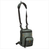 Compact fly fishing chest bag – lightweight soft-surface gear bag with multiple compartments for tackle & outdoor storage