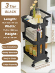Multi-Layer Rolling Storage Cart with Wheels – Floor-to-Floor Kitchen Bedroom Bathroom Rack